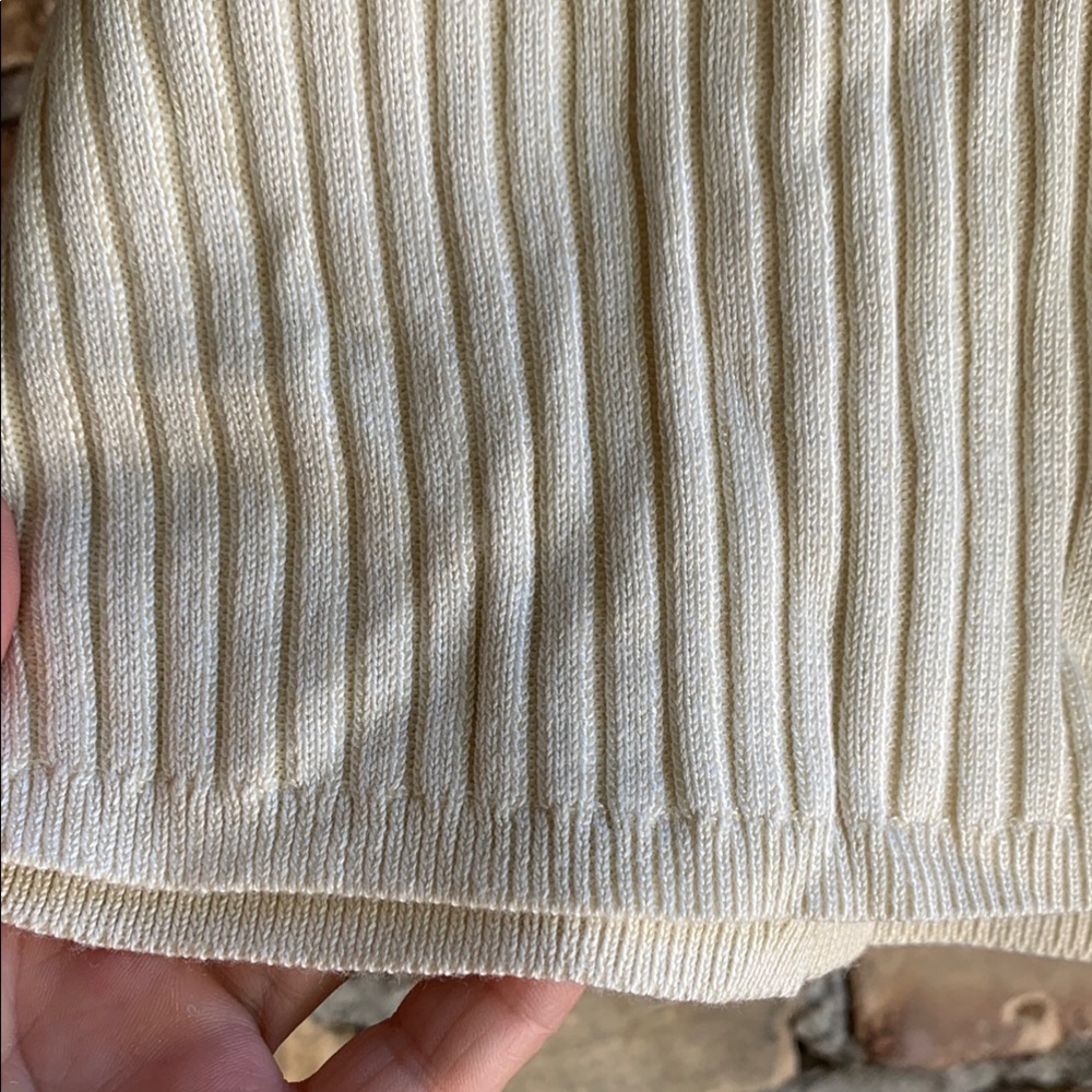 Missguided Cream Ribbed Bike Shorts - Picture 4 of 7